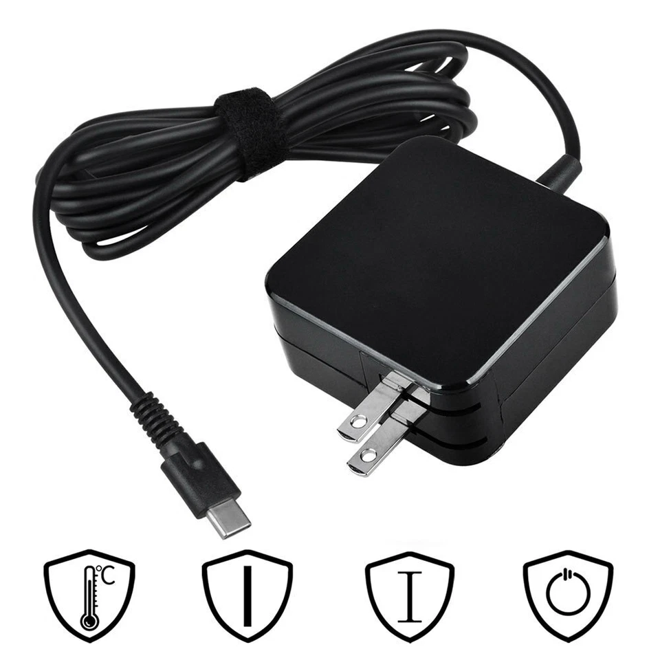 Adaptador de alimentación USB-C de 45 W para Lenovo ThinkPad X1 Yoga 2da generación 20JF red eléctrica Foto 2 de 4