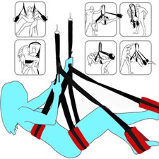 Hanging Door Sex Swing Fetish Bandage BDSM Games Sex Love Couple Sling Seat Toy