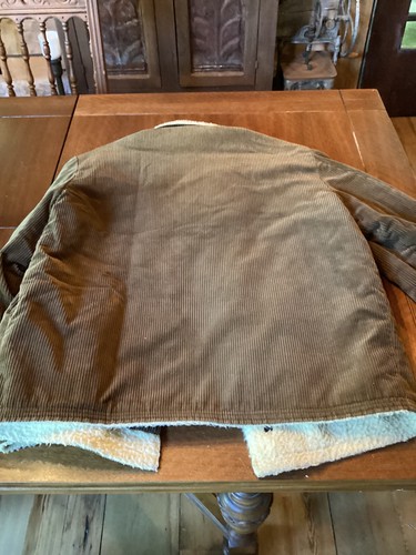 Sir Jac 1970's Vintage Brown Corduroy Jacket Coat with Sherpa Lining Size M/L - Picture 5 of 9