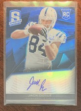 Jack Doyle 2013 Spectra Blue Refractor Auto Rookie RC #141 42/99 Autograph Colts
