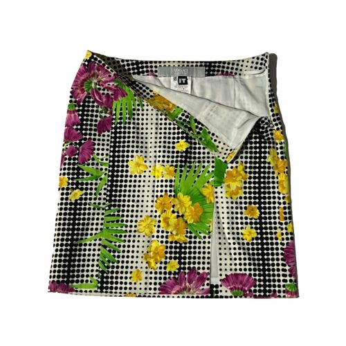 Versace Jeans Couture Vintage Women White Floral Short Pencil Skirt Size 28|42 - Picture 3 of 7