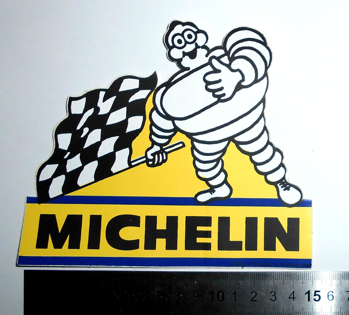 Autocollant Vintage Michelin Tires – Italie Années 80 – Original – Très Bon état