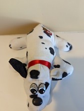 Tonka Pound Puppies Plush Dog 8" White Black Dalmatian 1986 Stuffed Animal Toy
