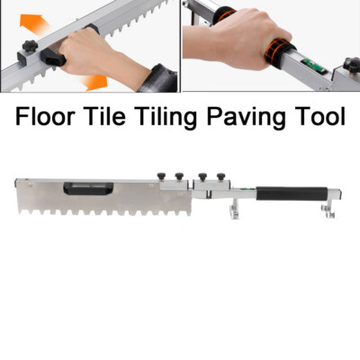 Tile Flat Sand Adjustable Floor Leveling Paving Rake Hand Tools Collapsible
