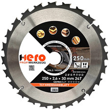 Kreissägeblatt 250 x 30/20 mm 24Z Profi HM S...