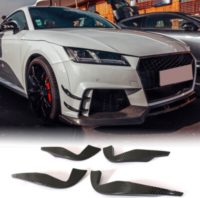 For Audi TT RS TTRS 8S 2016-2018 Front Bumper Splitters Canards