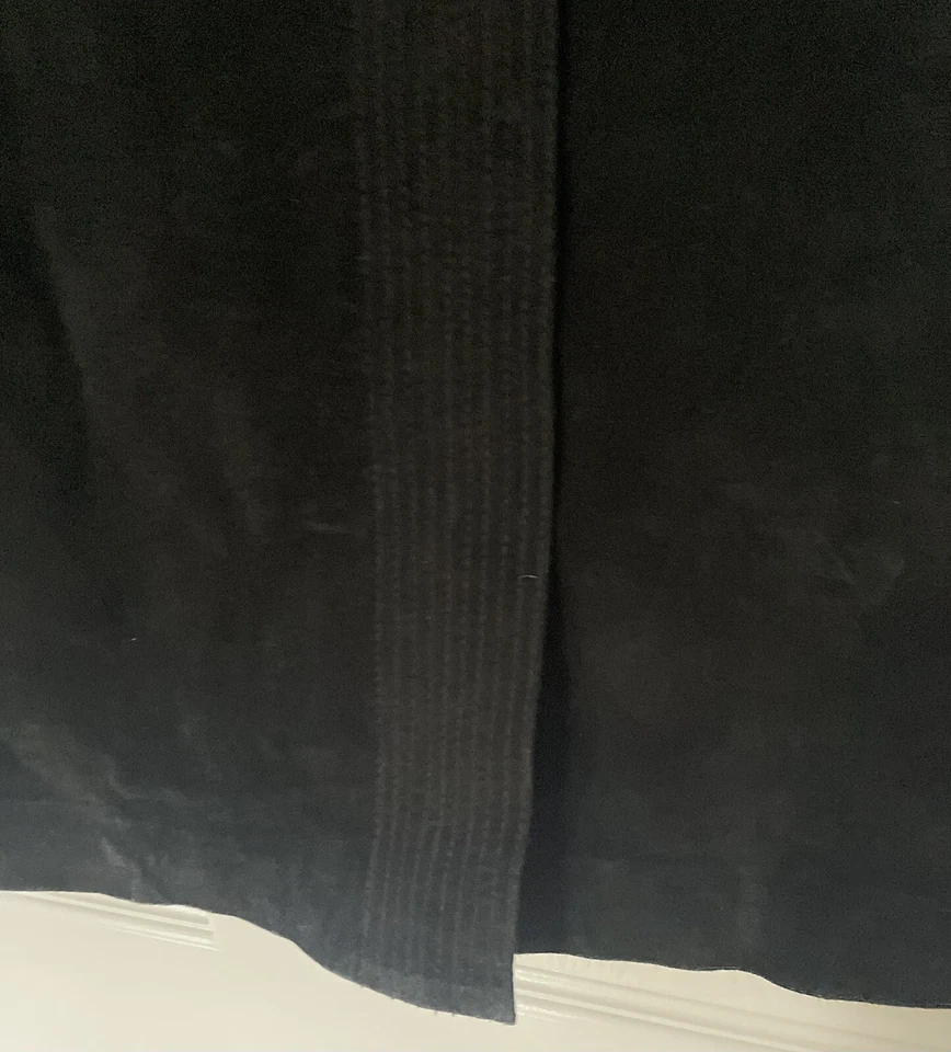 Falda Newport News Vintage Cuero Gamuza Genuino Hasta la Rodilla Talla 12 Negra Foto 3 de 4