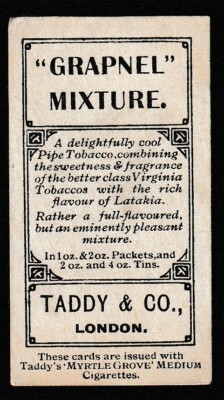 TADDY tobacco Prominent football with footnote NORTHAMPTON TOWN J Manning
