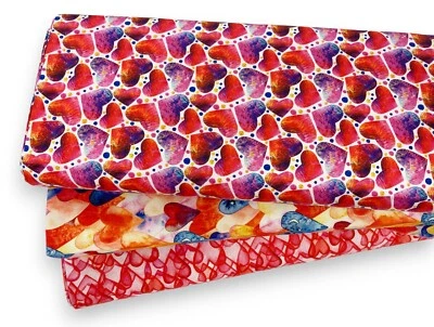 Fabric Freedom Hearts Cotton Fabric Blender Valentines Day Love Patchwork Fabric