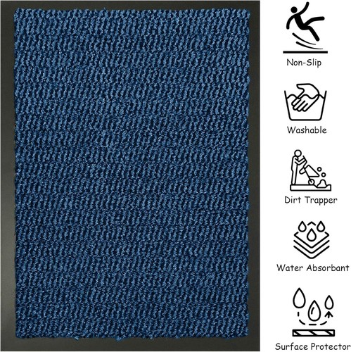 KAV Washable Door Mat Dirt Trapper Non-Slip Dust Absorbent Rug (2 x 6) ft - Picture 4 of 40