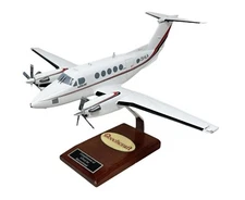 Beechcraft Super King Air 200 Airplane Wood Desk Model ~ For Repair