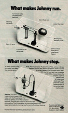 1977 Vintage Print Ad What makes Johnny run stop Fluidmaster Flusher Fixer Kit