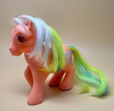 MY LITTLE PONY Vintage G1 1985 Party Time Twinkle Eye neon Orange Birthday Rare