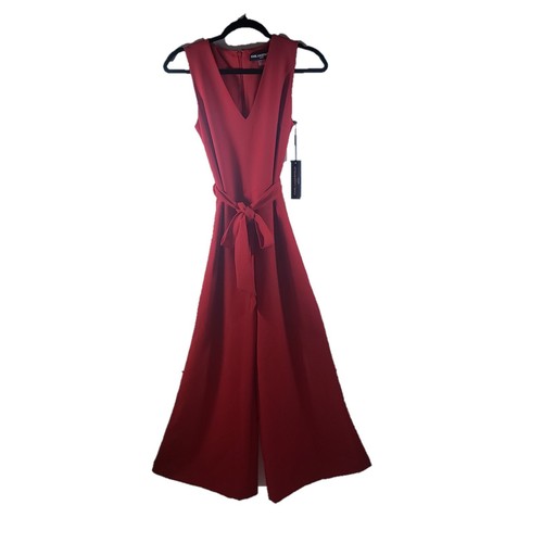 Karl Lagerfeld Paris Women's LD8E8024 - Red Jumpsuit - Size 2 - Picture 1 of 8