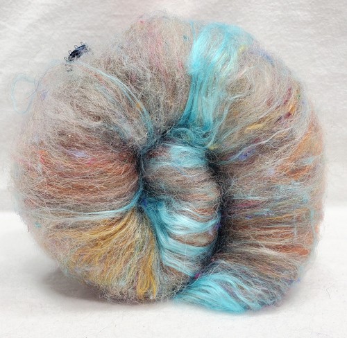 Carded Art Batt 3.25 Oz Merino Top Wool Hand Dye Alpaca Silk Fiber Multicolor - Picture 8 of 18