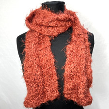 soft Scarf Knit Orange/Maroon