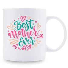 11 oz, Best Mom Ever floral coffee Tea cup mug gift for Mother's Day Novelty