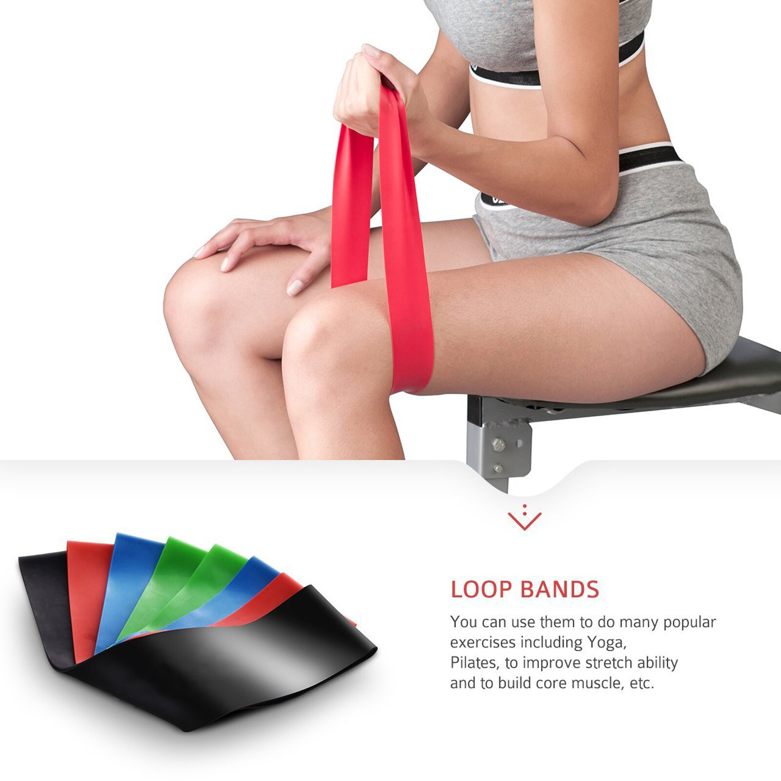 HIP CIRCLE Glute Resistance Band Hip Exercise Heavy Duty Bands Gym Fitness Squat
