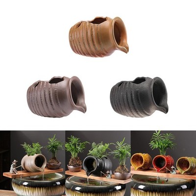 Wasserfall Wasserbrunnen Jar Clay Pot Outdoor Gartenbrunnenzubehör für Balkone
