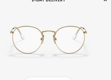 Ray-Ban RX3447V Round Metal Full Rim Eyeglasses Frames Gold 50-21 145