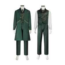 Witch OZ Cosplay Costume Halloween party Carnival OZ Green Coat Pants fullset