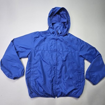 IZOD Golf Men's XL Blue Windbreaker Jacket Full Zip Hooded Performance