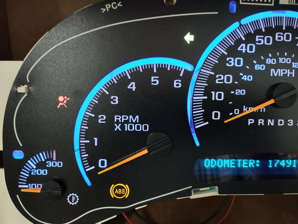 Silverado, Sierra, Tahoe, Suburban, Yukon Gauge Cluster LED azul 175k, 2006 2007 Foto 2 de 4