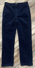LOFT Modern Straight Whale Corduroy Pants Women Blue Womens Size 28/6