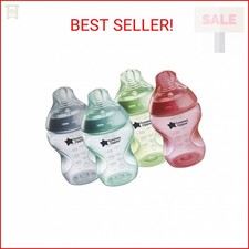 Tommee Tippee Natural Start Anti-Colic BPA Free Baby Bottles, 9oz, Slow-Flow Bre