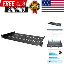 1U Server Rack Shelf - Vented Rack Mount Cantilever Tray for 19" Network Rack...