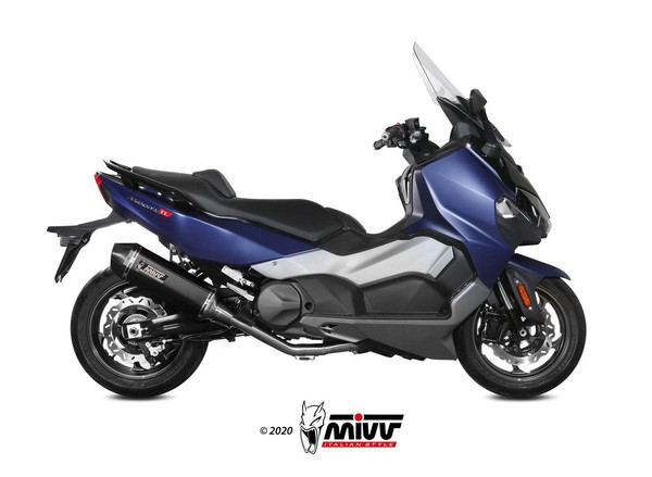 Mivv Speed Edge Komplett-Auspuff Inox Schwarz SYM Maxsym TL 500 2019-20-image