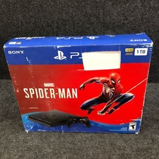 SONY PlayStation 4 Slim 1TB Game Console Spider-Man Bundle PS4, Jet Black