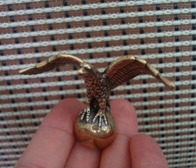 Brass Eagle Statue Figurine Vintage Flying Bird Sculpture for Home Accent