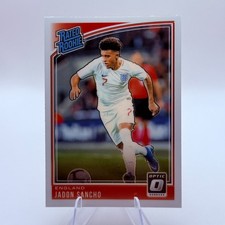 Jadon Sancho 2018-19 Panini Donruss Optic #189 Rated Rookie England Card FIFA. rookie card picture