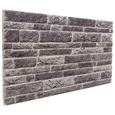 Wall Panels 10 pcs Anthracite 100 x 50 cm EPS Foam vidaXL