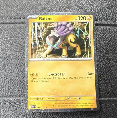 Pokémon Raikou 048/132 Me01: Mega Evolution Rare Cosmo Holo HP120