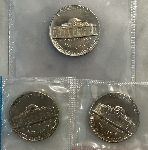 1974 P D S Jefferson Nickel - Proof & BU 3 Coin Lot - Mint Cello - C4 - Picture 4 of 4