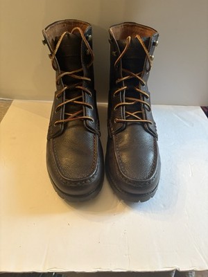 Polo Ralph Lauren Mens Size 12D Chukka Boots Brown Leather High Top Shoes