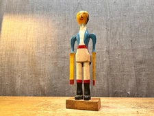 Vintage Whirligig Handmade Carved Wood Figure Antique Kinetic Folk Art Primitive