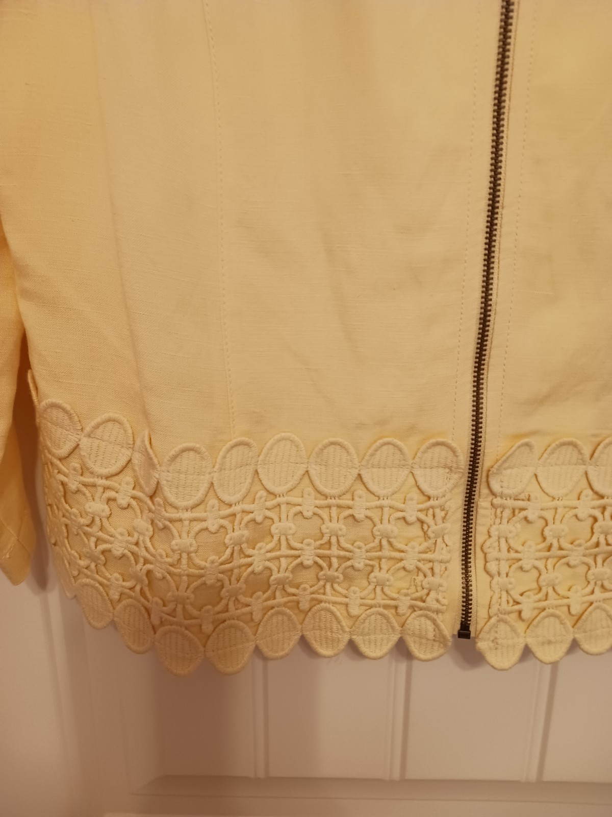 Ruby Rd Yellow Zip Top/Jacket with Embellished Ne… - image 3