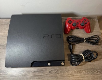 Sony PlayStation 3 PS3 Slim 120GB Console CECH-2001A Red Controller Bundle