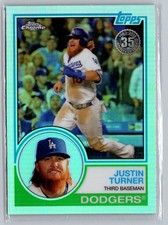 2018 Topps Chrome #83T-15 Justin Turner 1983 Topps Refractors