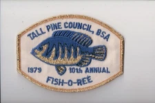1979 Tall Pine Council Fish-O-Ree 10th Annual patch
