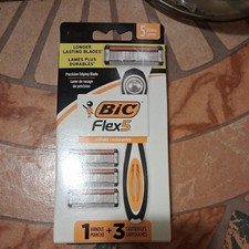 BIC Flex 5 Refillable Men s Razor 1 Handle 3 Cartridges Of 5 Blades Brand New