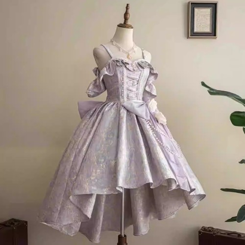 Lolita Evening/Princess Dress Sweet Bow Sleeveless Lace Waist Prom Dress Ladies - 第 2/24 張圖片