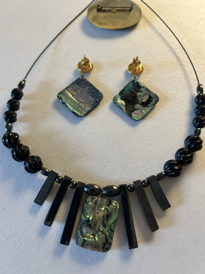 Modeschmuck aus Perlmutt Konvolut - Bild 4 von 4