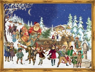 Adventskalender ''Nikolaus im Schnee'' Papier-Adventskalender