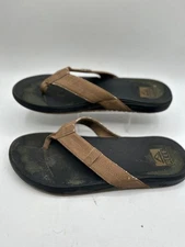 Reef Cushion Bounce Phantom Thong Sandals Mens 11 Brown Leather Slip-On Open Toe