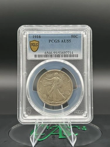 1916 Walking Liberty Half Dollar 50c PCGS AU55!