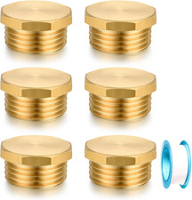 3/4" GHT Male Brass Pipe Plug Outer Garden Hose Male Threaded End Cap Plug Garde